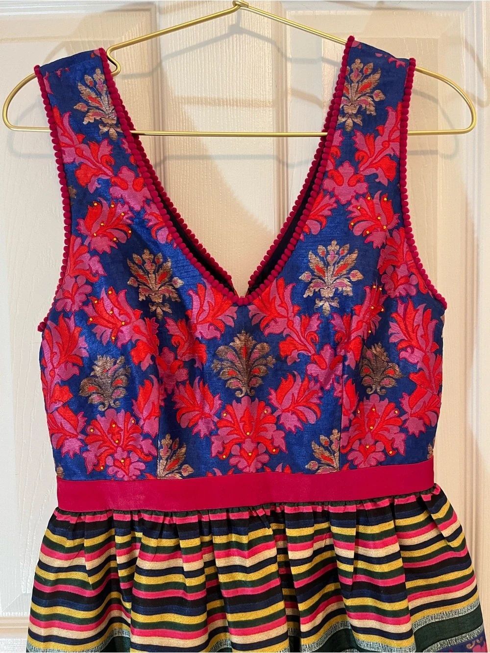 Anthropologie Payal Jain Sleeveless Embellished Fit & Flare Dress - Picture 4 of 11
